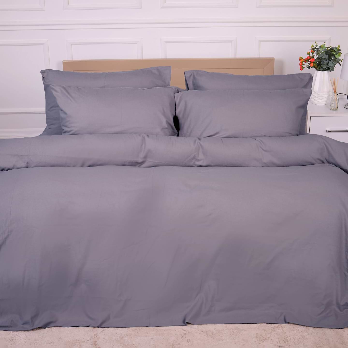 Комплект постільної білизни дитячий MirSon Фланель 001 Ash grey 110х140 (2200009648205)